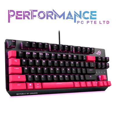 ASUS ROG Strix Scope TKL Electro Punk Mechanical Gaming Keyboard | Cherry MX Red Switches | 2X Wider Ctrl Key for Greater FPS Precision | Gaming Keyboard for PC | Aura Sync RGB Lighting, Quick-Toggle (2 YEARS WARRANTY BY BAN LEONG TECHNOLOGIES PTE LTD)