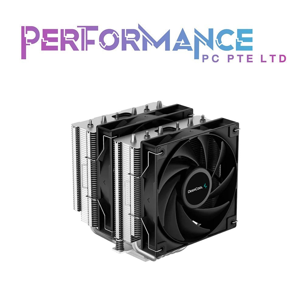 Deepcool AG620 6x6mm twin tower cooler with 2 x 120PWM fan with 260W TDP, Maximum Ram height of 43mm (1 YEAR WARRANTY BY TECH DYNAMIC PTE LTD)