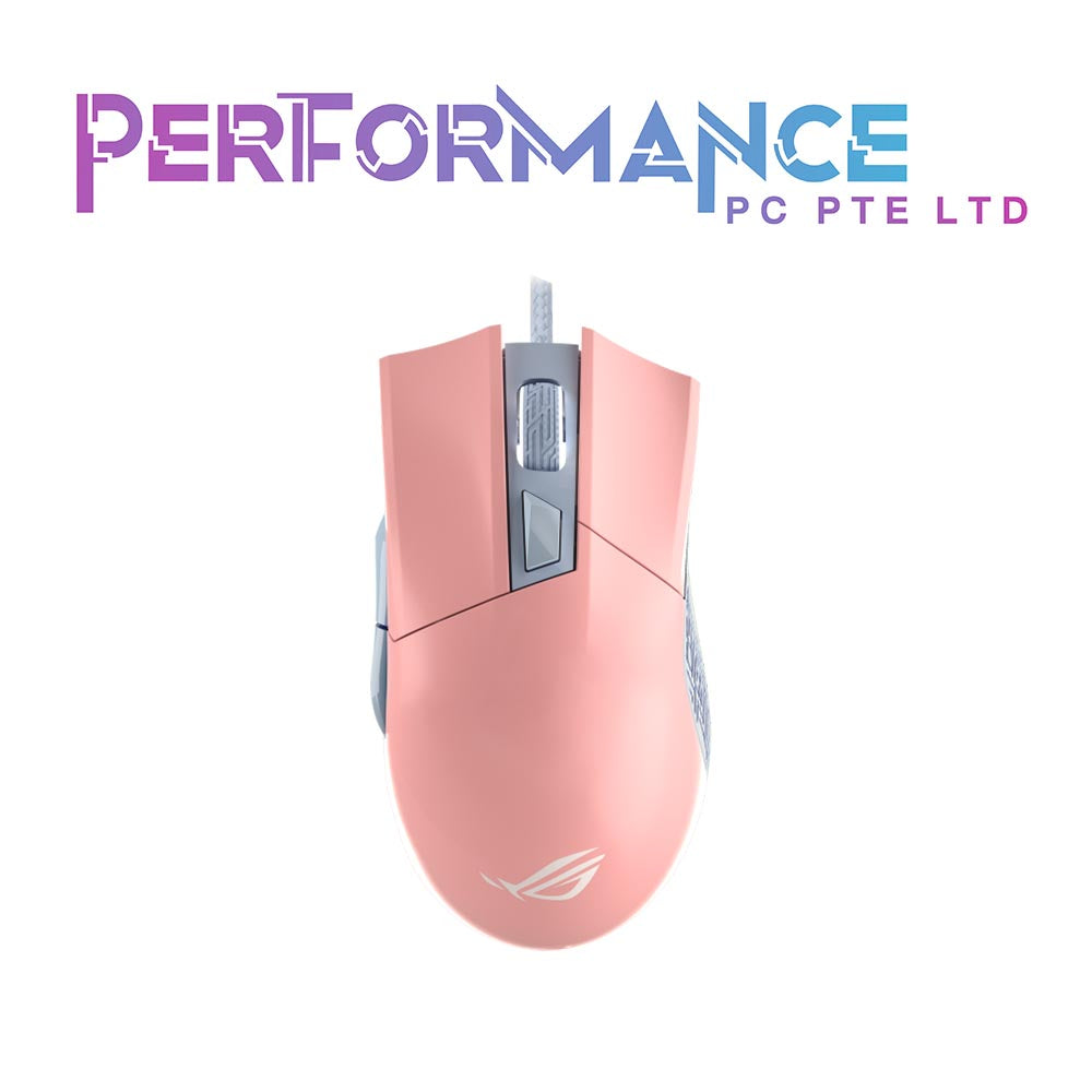 ASUS Optical Gaming Mouse - ROG Gladius II Origin Limited Edition PNK | Ergonomic Right-handed PC Gaming Mouse for FPS Games | 12000 DPI Optical Sensor | Aura Sync RGB, ROG Armoury II | Pink (2 YEARS WARRANTY BY BAN LEONG TECHNOLOGIES PTE LTD)