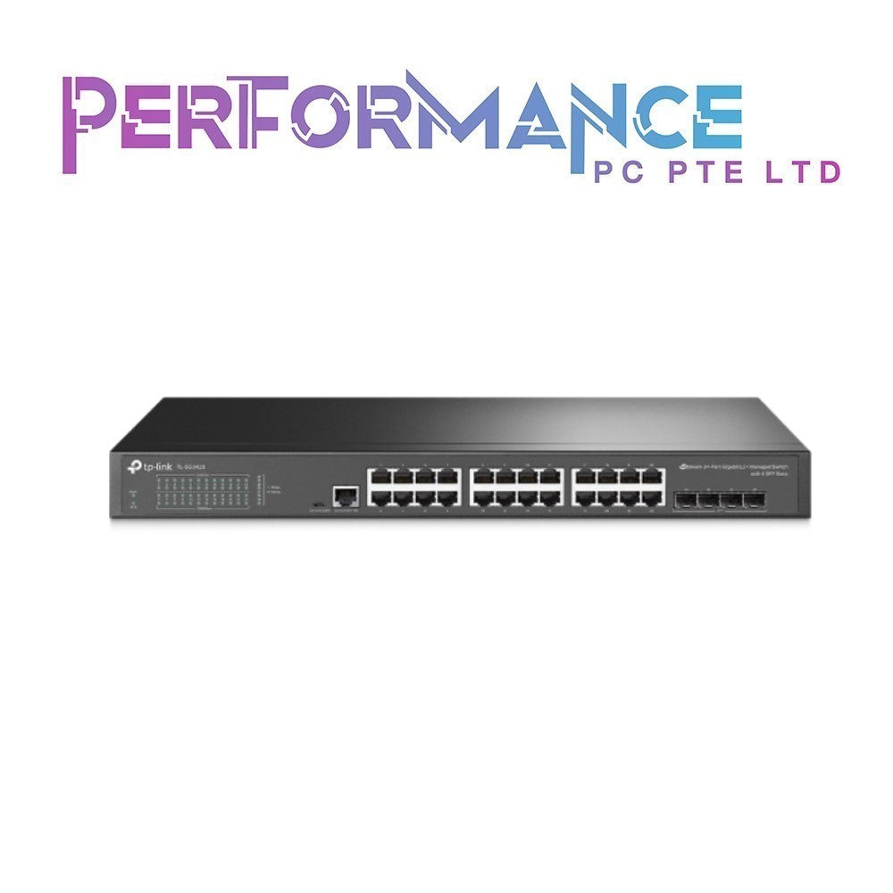 TP-Link TL-SG3428 | 24 Port Gigabit Switch, 4 SFP Slots | Omada SDN Integrated | L2+ Smart Managed | IPv6 | Static Routing | L2/L3/L4 QoS, IGMP & LAG (3 YEARS WARRANTY BY BAN LEONG TECHNOLOGIES PTE LTD)