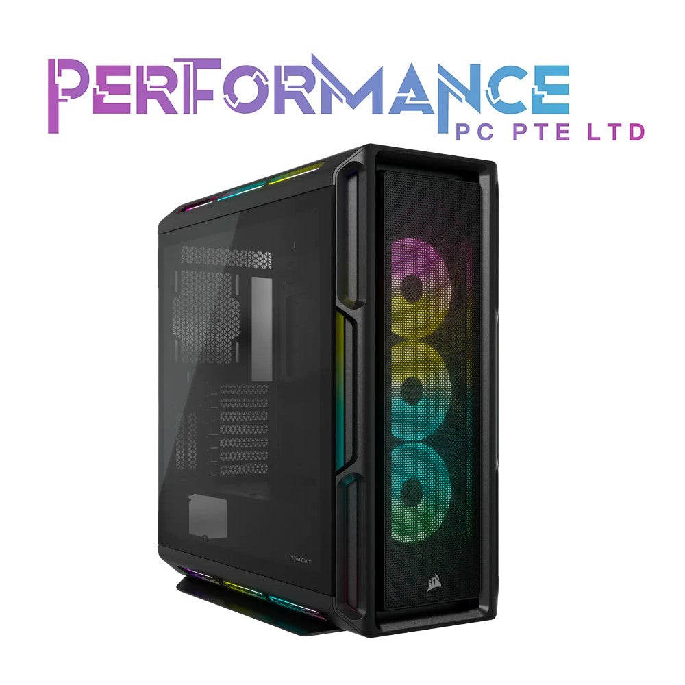 CORSAIR iCUE 5000T RGB Mid-Tower ATX PC Case-208 Individually Addressable RGB LEDs-Fits Multiple 360mm Radiators-Easy Cable Management-3 Included CORSAIR LL120 RGB Fans, Black/White (2 YEARS WARRANTY BY CONVERGENT SYSTEMS PTE LTD)