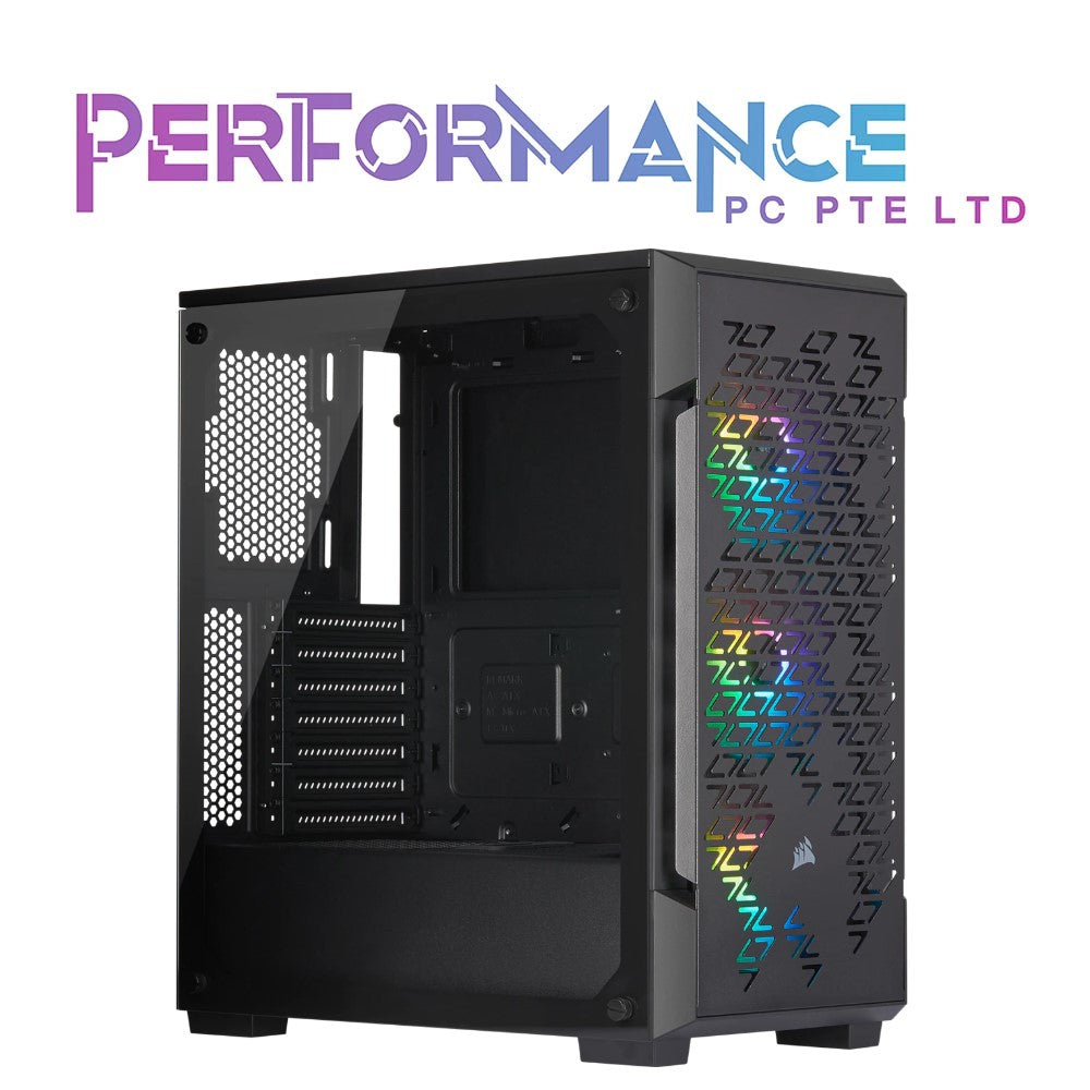 Corsair iCUE 220T RGB Airflow Tempered Glass Mid-Tower Smart Case - Black/White (2 YEARS WARRANTY BY CONVERGENT SYSTEMS PTE LTD)