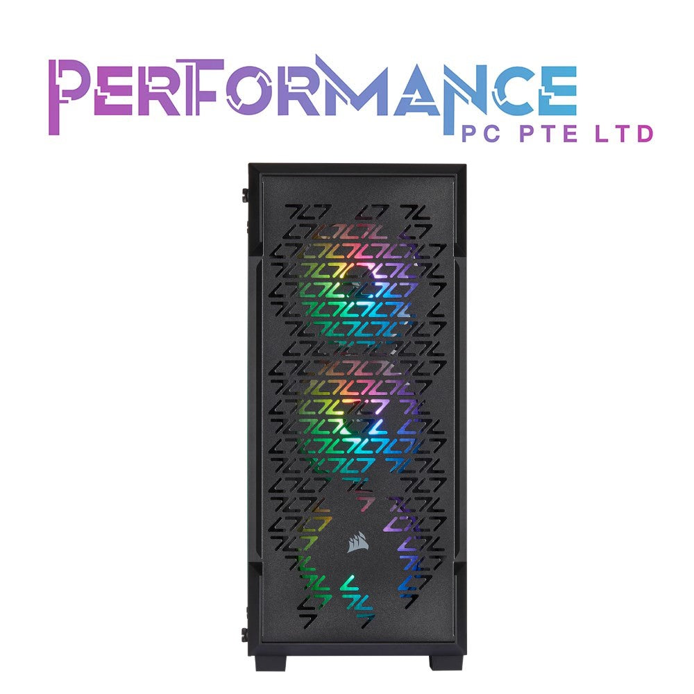 Corsair iCUE 220T RGB Airflow Tempered Glass Mid-Tower Smart Case - Black/White (2 YEARS WARRANTY BY CONVERGENT SYSTEMS PTE LTD)