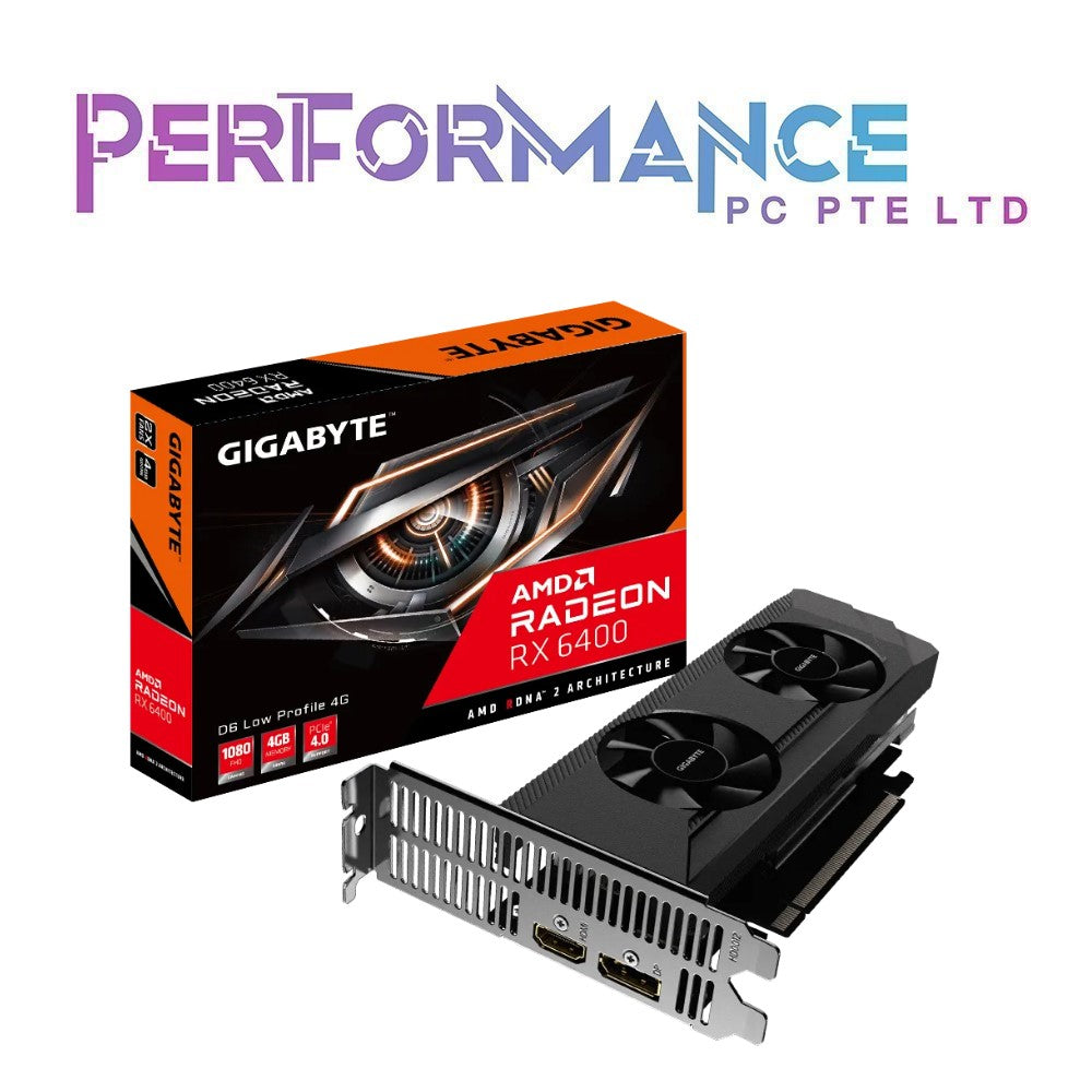 GIGABYTE Radeon™ RX 6400 D6 LOW PROFILE 4G GDDR6 (3 YEARS WARRANTY BY CDL TRADING PTE LTD)
