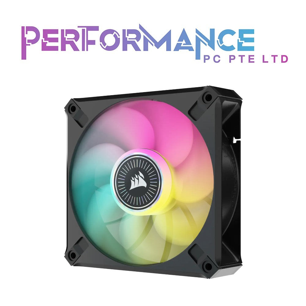 CORSAIR ML120 RGB Elite, 120mm Magnetic Levitation RGB Fan with AirGuide, Single Pack Black/White (2 YEARS WARRANTY BY CONVERGENT SYSTEMS PTE LTD)