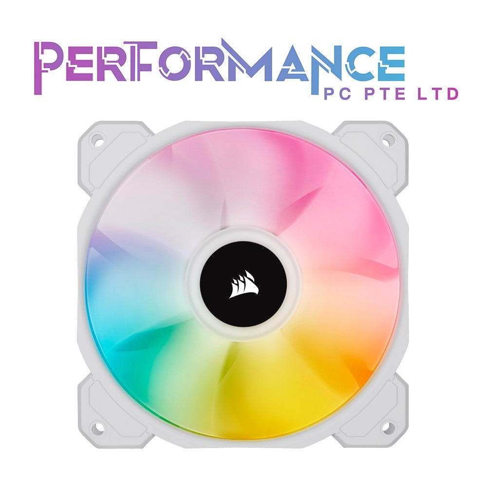 CORSAIR iCUE SP120 RGB Elite Performance 120mm PWM Single Fan Black/White (2 YEARS WARRANTY BY CONVERGENT SYSTEMS PTE LTD)