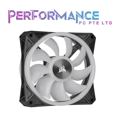 Corsair QL Series, Ql120 RGB, 120mm RGB LED Fan, Single Pack/Triple Pack with Lighting Node Core - Black (2 YEARS WARRANTY BY CONVERGENT SYSTEMS PTE LTD)