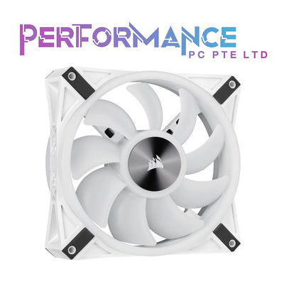 Corsair QL Series, iCUE QL140 RGB, 140mm RGB LED PWM White Fan, Single Fan/Dual Fan Pack with Lighting Node CORE (2 YEARS WARRANTY BY CONVERGENT SYSTEMS PTE LTD)