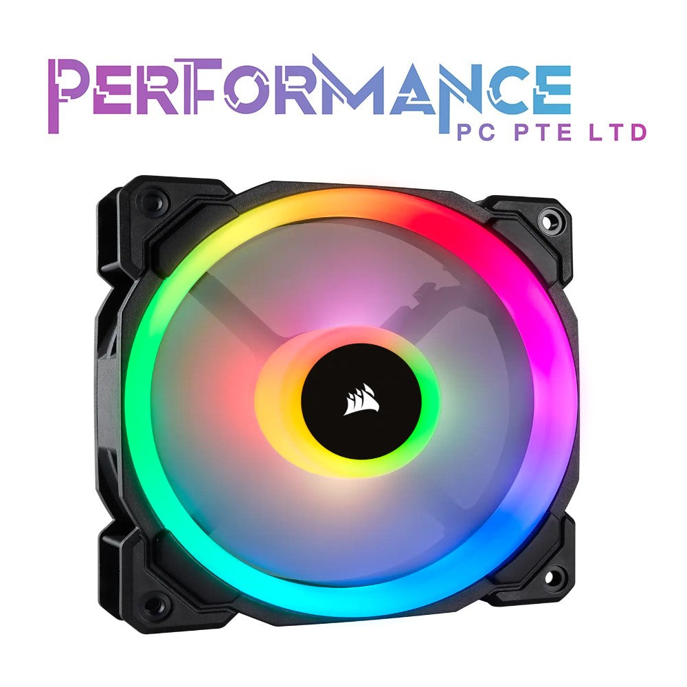 Corsair LL120 RGB 120mm Dual Light Loop RGB LED PWM Fan Single Pack/Triple Fan Pack with Lighting Node CORE Black (2 YEARS WARRANTY BY CONVERGENT SYSTEMS PTE LTD)