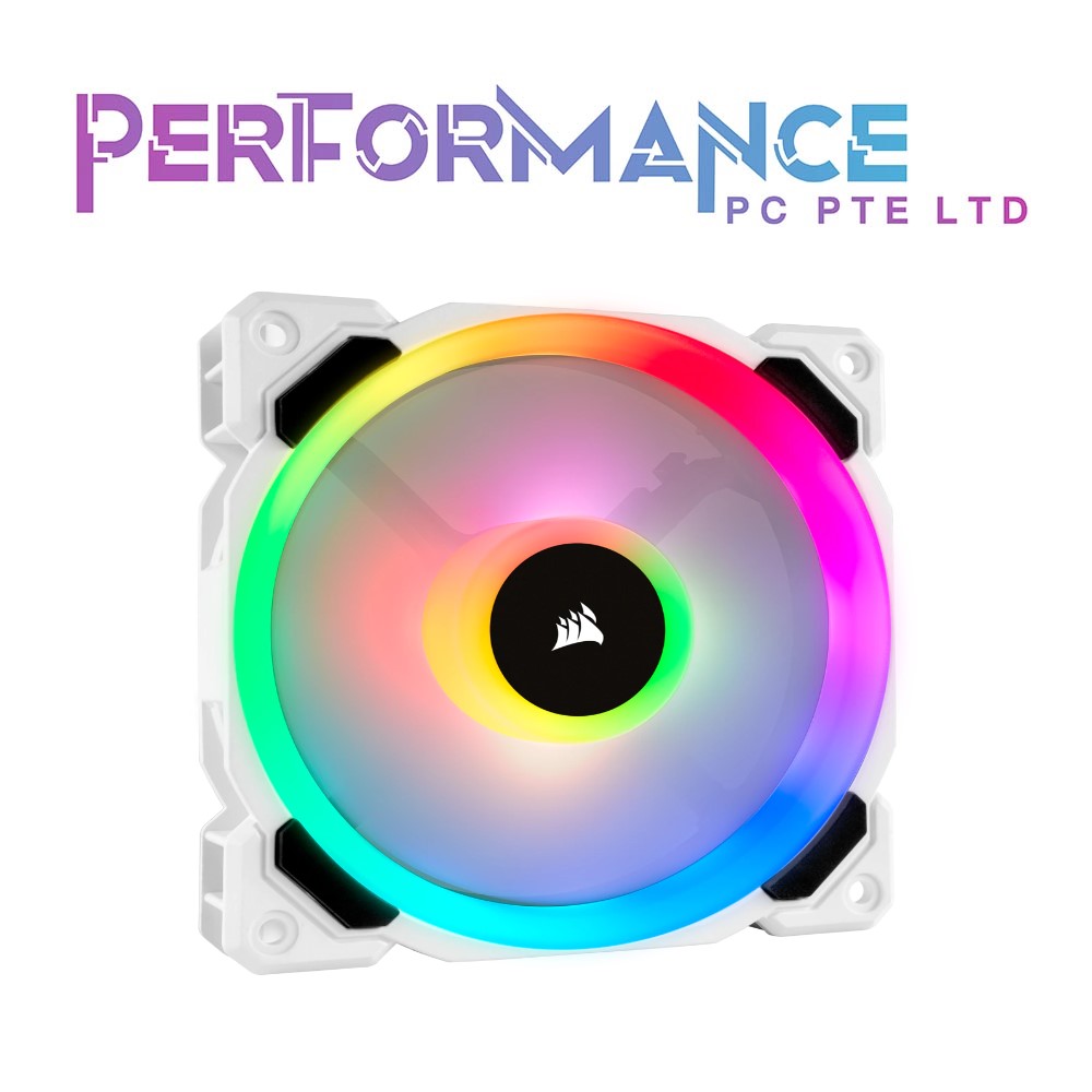 Corsair LL120 RGB 120mm Dual Light Loop RGB LED PWM Fan Single Pack/Triple Fan Pack with Lighting Node CORE White (2 YEARS WARRANTY BY CONVERGENT SYSTEMS PTE LTD)