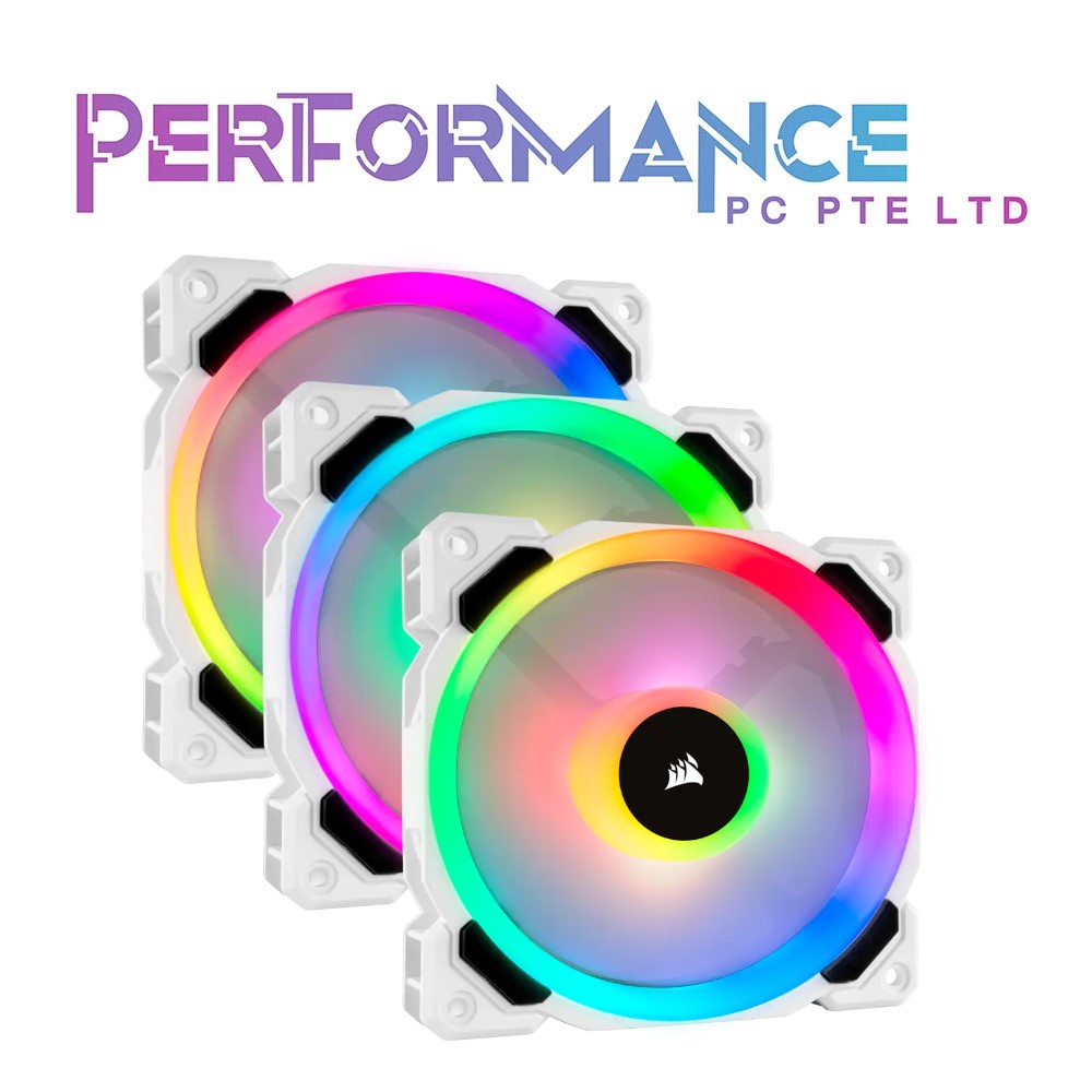 Corsair LL120 RGB 120mm Dual Light Loop RGB LED PWM Fan Single Pack/Triple Fan Pack with Lighting Node CORE White (2 YEARS WARRANTY BY CONVERGENT SYSTEMS PTE LTD)