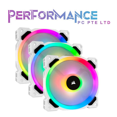 Corsair LL120 RGB 120mm Dual Light Loop RGB LED PWM Fan Single Pack/Triple Fan Pack with Lighting Node CORE White (2 YEARS WARRANTY BY CONVERGENT SYSTEMS PTE LTD)