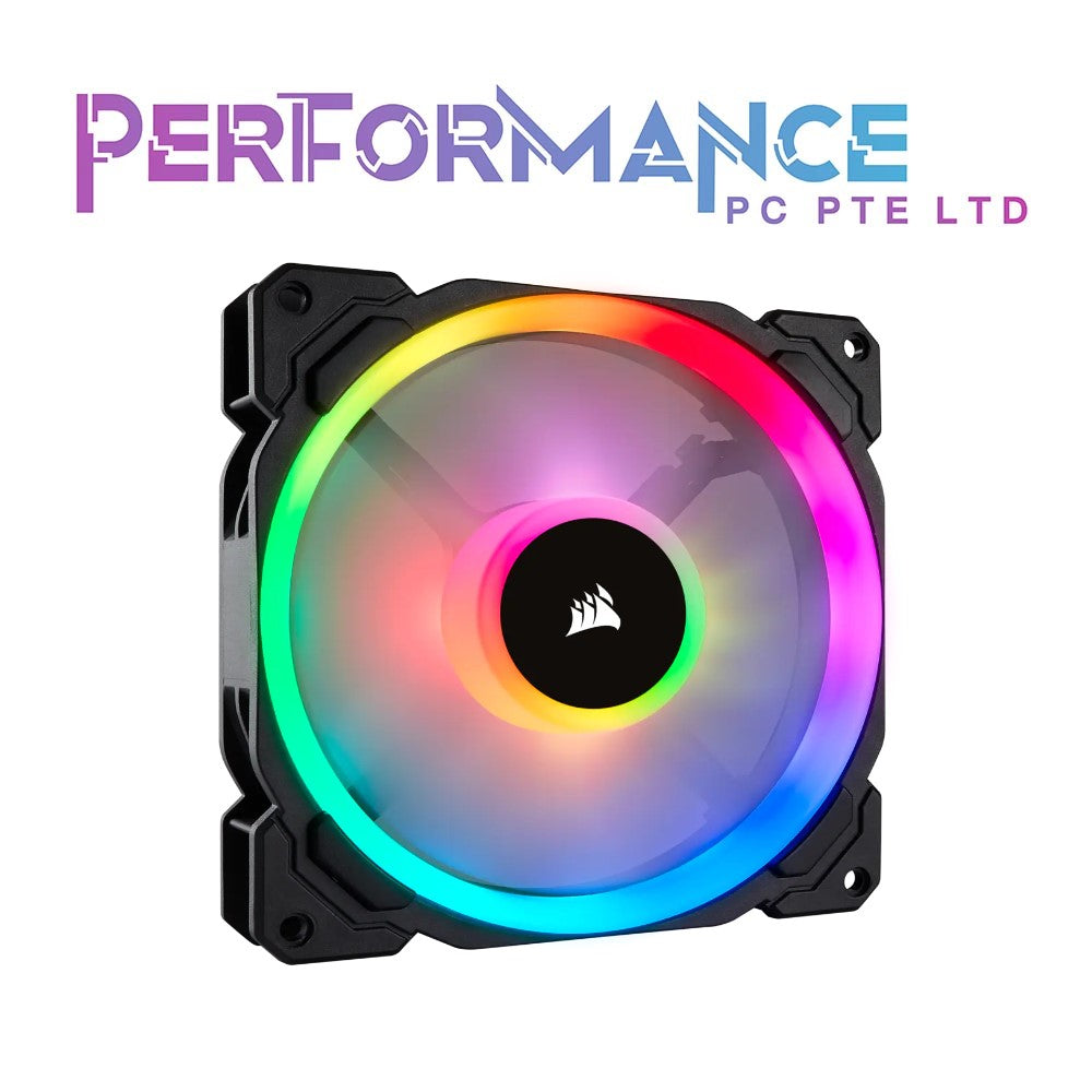 Corsair LL Series LL140 RGB 140mm Dual Light Loop RGB LED PWM Fan Single/Dual Fan Pack with Lighting Node CORE (2 YEARS WARRANTY BY CONVERGENT SYSTEMS PTE LTD)