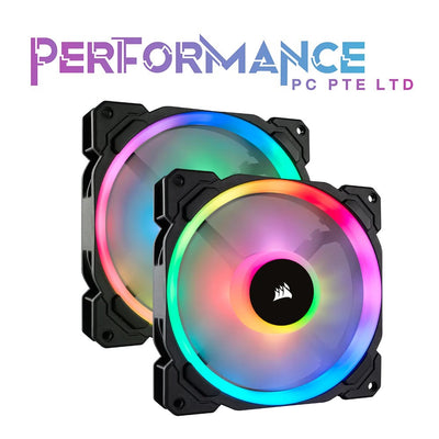 Corsair LL Series LL140 RGB 140mm Dual Light Loop RGB LED PWM Fan Single/Dual Fan Pack with Lighting Node CORE (2 YEARS WARRANTY BY CONVERGENT SYSTEMS PTE LTD)