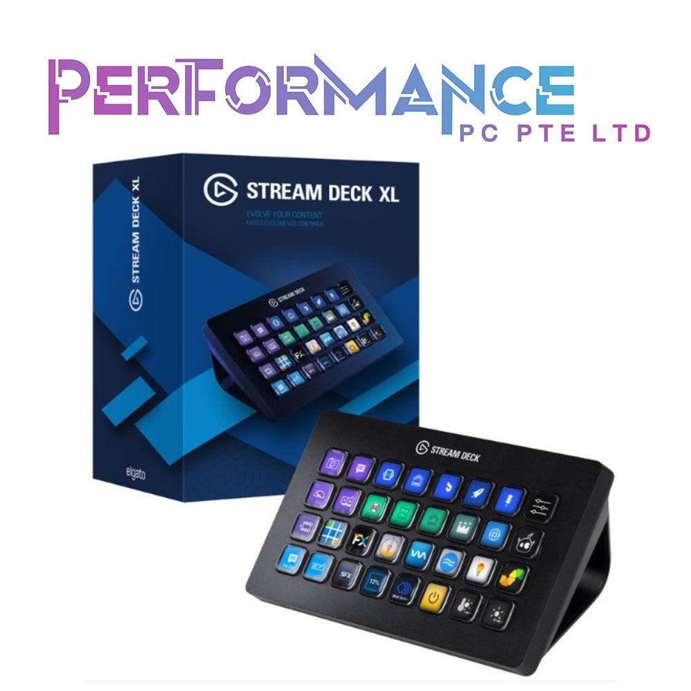 Elgato Stream Deck XL - Advanced Stream Control with 32 Customizable LCD Keys (2 YEARS WARRANTY BY CONVERGENT SYSTEMS PTE LTD)