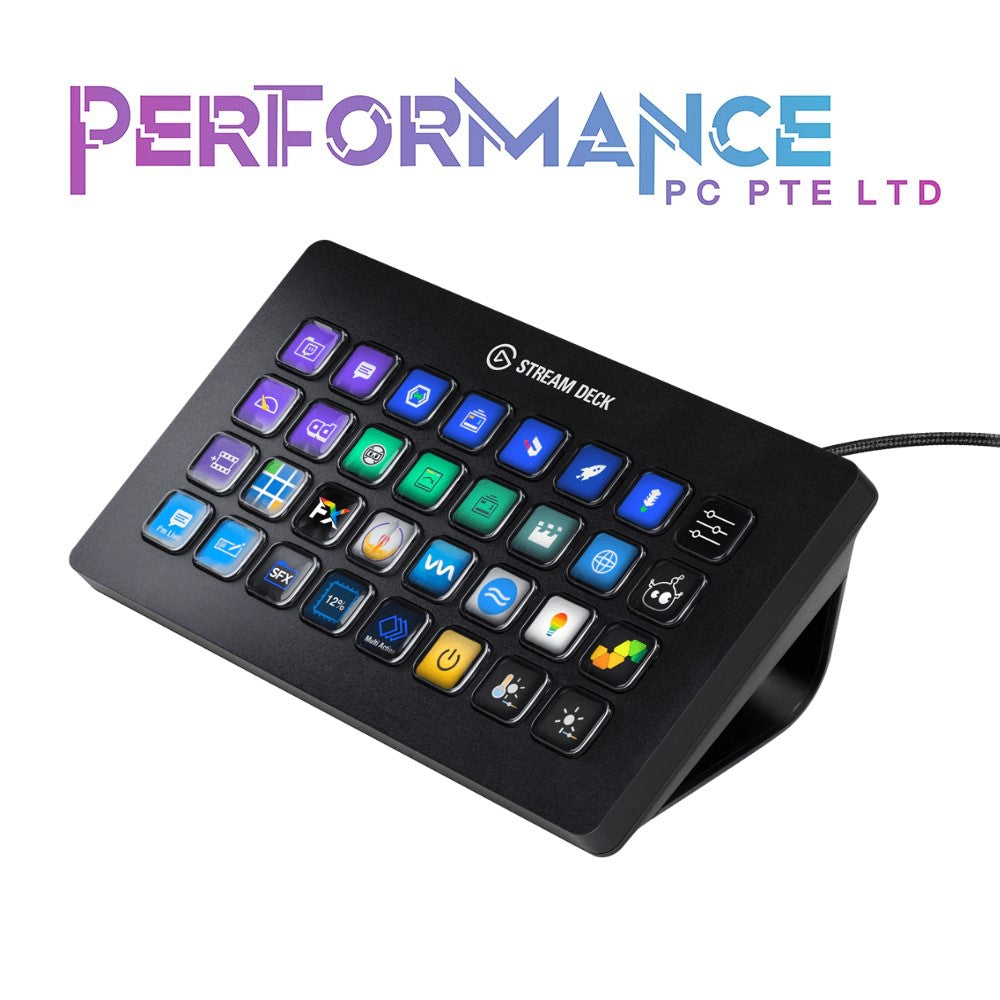 Elgato Stream Deck XL - Advanced Stream Control with 32 Customizable LCD Keys (2 YEARS WARRANTY BY CONVERGENT SYSTEMS PTE LTD)