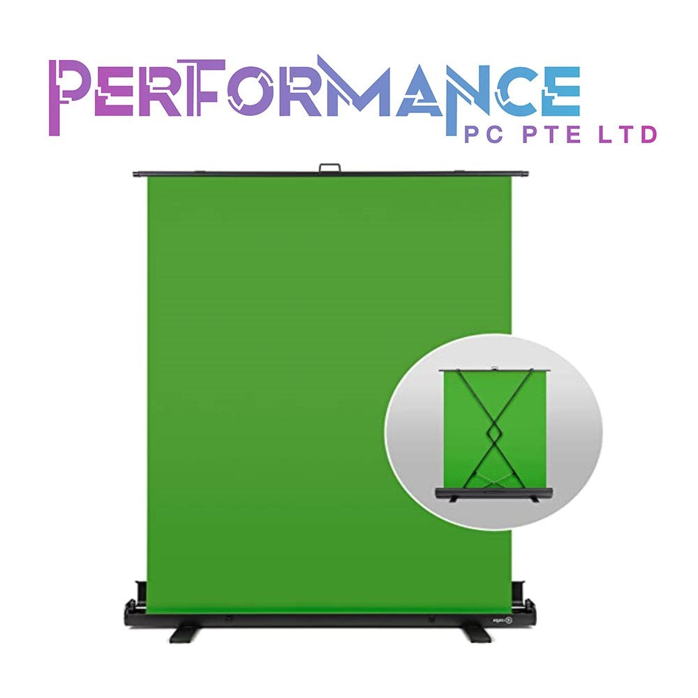 Elgato Green Screen - Collapsible Chroma Key Backdrop, Wrinkle-Resistant Fabric and Ultra-Quick Setup for background removal for Streaming, Video Conferencing, on Instagram, TikTok, Zoom, Teams, OBS (2 YEARS WARRANTY BY CONVERGENT SYSTEMS PTE LTD)