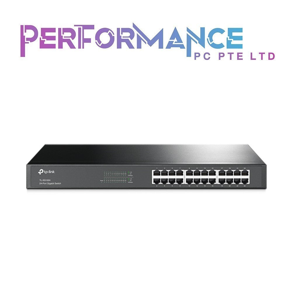 TP-Link TL-SG1024 24 Port Gigabit Ethernet Switch | Plug and Play | Sturdy Metal w/Shielded Ports | Rackmount | Fanless | Unmanaged (3 YEARS WARRANTY BY BAN LEONG TECHNOLOGIES PTE LTD)