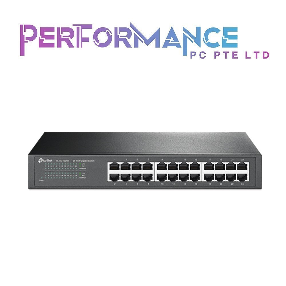 TP-Link TL-SG1024D 24-Port Gigabit Ethernet Unmanaged Switch | Plug and Play | Desktop/Rackmount | Fanless (3 YEARS WARRANTY BY BAN LEONG TECHNOLOGIES PTE LTD)