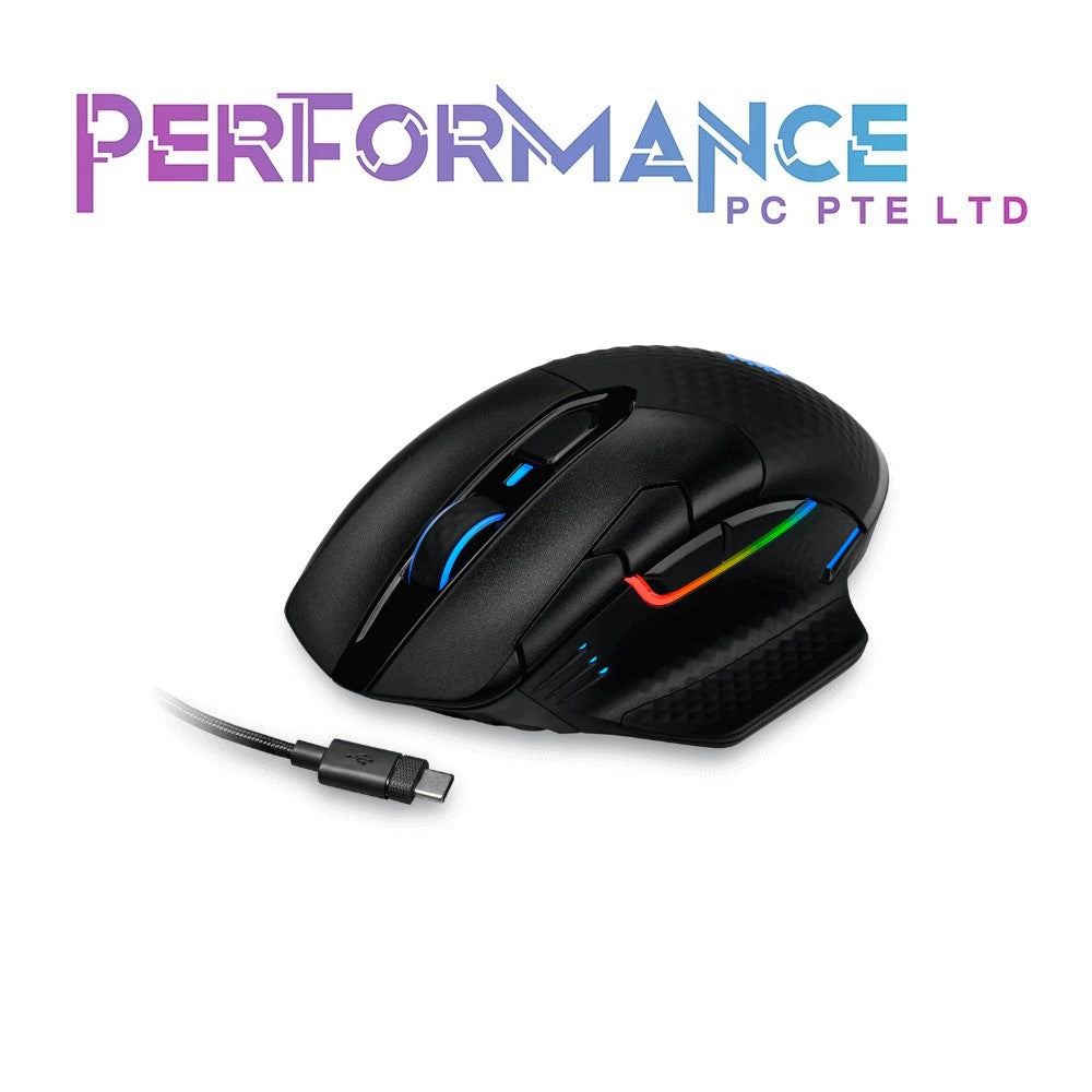 Corsair Dark Core RGB Pro SE, Wireless FPS/MOBA Gaming Mouse with Slipstream Technology, Black, Backlit RGB LED, 18000 DPI, Optical, Qi Wireless Charging Certified (2 YEARS WARRANTY BY CONVERGENT SYSTEMS PTE LTD)