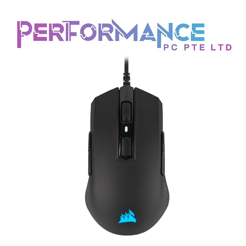 Corsair M55 RGB Pro Wired Ambidextrous Multi-Grip Gaming Mouse - 12,400 DPI Adjustable Sensor - 8 Programmable Buttons - Black (2 YEARS WARRANTY BY CONVERGENT SYSTEMS PTE LTD)