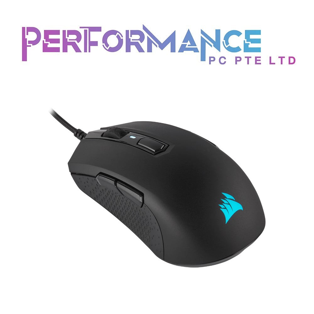 Corsair M55 RGB Pro Wired Ambidextrous Multi-Grip Gaming Mouse - 12,400 DPI Adjustable Sensor - 8 Programmable Buttons - Black (2 YEARS WARRANTY BY CONVERGENT SYSTEMS PTE LTD)