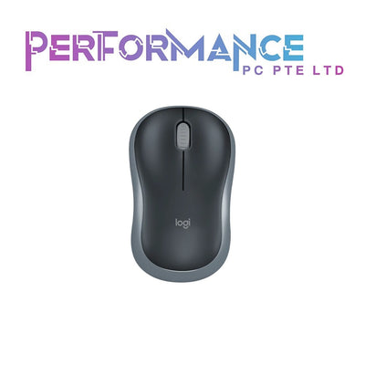 Logitech M185 Wireless Mouse, 2.4GHz with USB Mini Receiver, 12-Month Battery Life, 1000 DPI Optical Tracking, Ambidextrous PC/Mac/Laptop - Grey/Blue/Red (3 YEARS WARRANTY BY BAN LEONG TECHNOLOGIES PTE LTD)