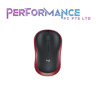 Logitech M185 Wireless Mouse, 2.4GHz with USB Mini Receiver, 12-Month Battery Life, 1000 DPI Optical Tracking, Ambidextrous PC/Mac/Laptop - Grey/Blue/Red (3 YEARS WARRANTY BY BAN LEONG TECHNOLOGIES PTE LTD)