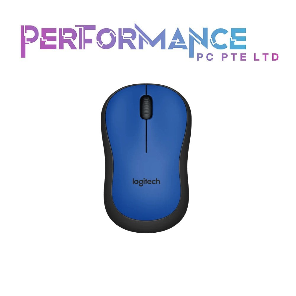 Logitech M221 Wireless Mouse, Silent Buttons, 2.4 GHz with USB Mini Receiver, 1000 DPI Optical Tracking, 18-Month Battery Life, Ambidextrous PC/Mac/Laptop - Charcoal/Blue/Red (3 YEARS WARRANTY BY BAN LEONG TECHNOLOGIES PTE LTD)