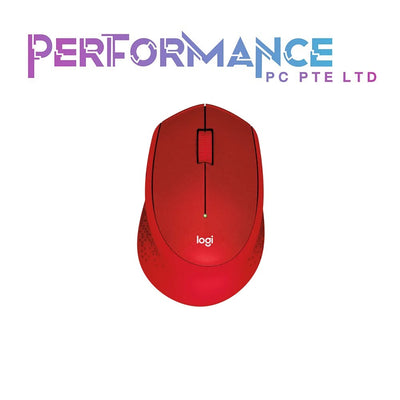 Logitech M331 Silent Plus Wireless Mouse 2.4GHZ Connection 1000DPI Black/Blue/Red (1 YEAR WARRANTY BY BAN LEONG TECHNOLOGIES PTE LTD)