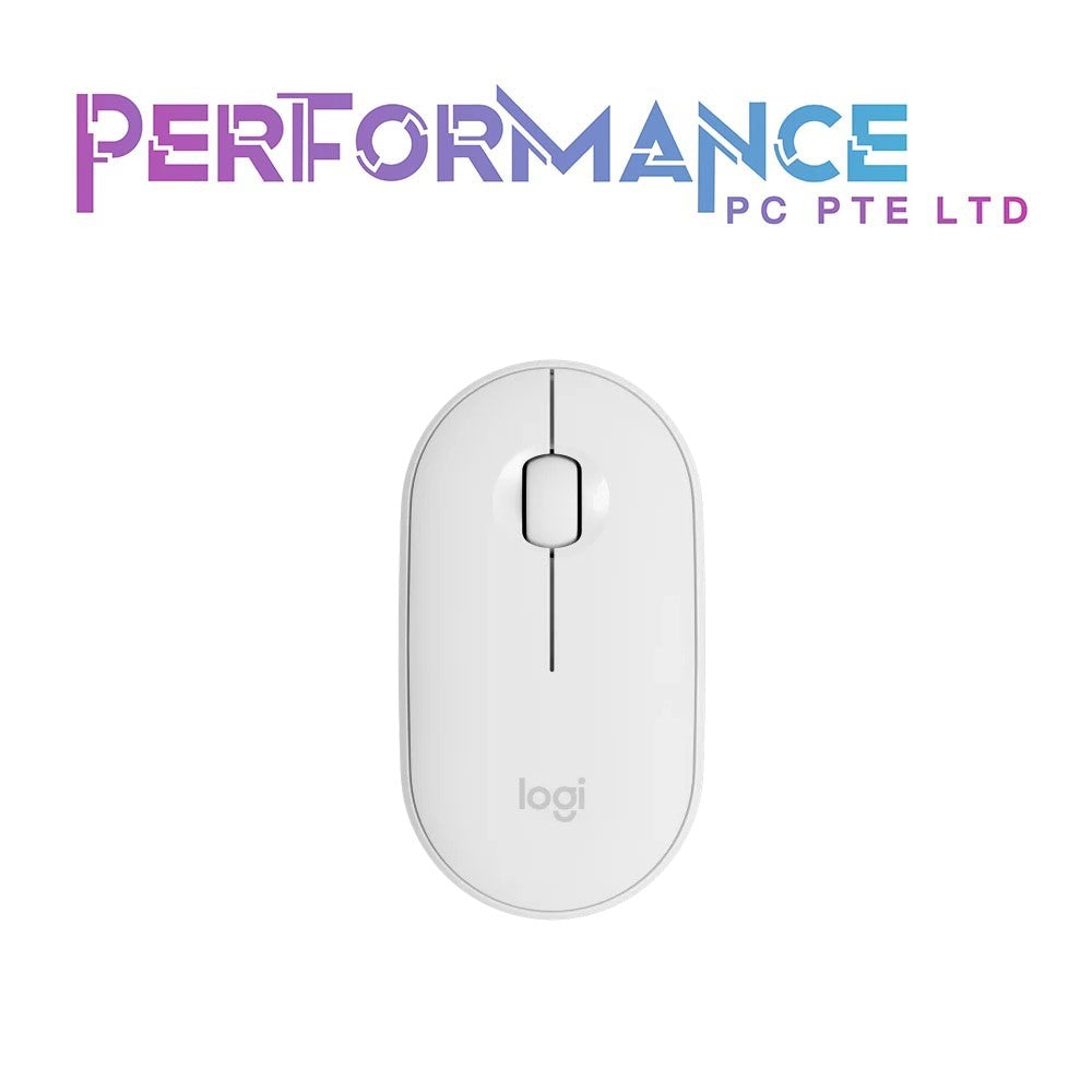 Logitech Pebble M350 Wireless Mouse with Bluetooth or USB - Silent, Slim Computer Mouse with Quiet Click for iPad, Laptop, Notebook, PC and Mac - Off White/Rose/Graphite/Blue-Grey/Eucalyptus (1 YEAR WARRANTY BY BAN LEONG TECHNOLOGIES PTE LTD)