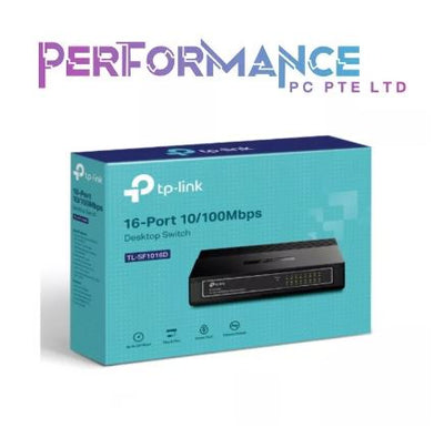 TP-Link TL-SF1016D 16 Port 10/100Mbps Fast Ethernet Switch | Desktop or Wall-Mounting | Plastic Case Ethernet Splitter | Unshielded Network Switch | Plug and Play | Fanless Quiet | Unmanaged (3 YEARS WARRANTY BY BAN LEONG TECHNOLOGIES PTE LTD)