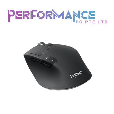 Logitech M720 Triathlon Multi-Device Wireless Mouse, Bluetooth, USB Unifying Receiver, 1000 DPI, 8 Buttons, 2-Year Battery, Compatible with Laptop, PC, Mac, iPadOS - Black (1 YEAR WARRANTY BY BAN LEONG TECHNOLOGIES PTE LTD)