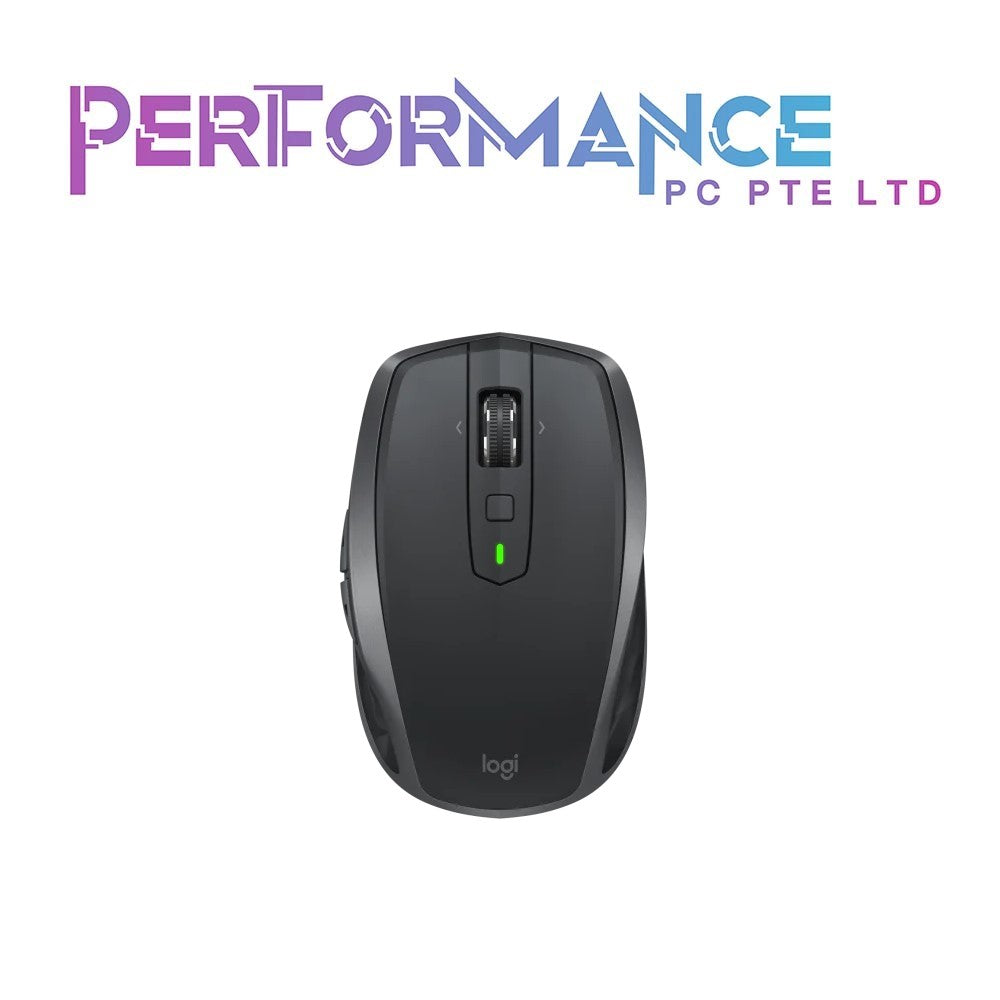 Logitech MX Anywhere 2S Wireless Mouse – Use On Any Surface, Hyper-Fast Scrolling, Rechargeable, Control Up to 3 Apple Mac and Windows Computers and Laptops (Bluetooth or USB), Graphite (1 YEAR WARRANTY BY BAN LEONG TECHNOLOGIES PTE LTD)