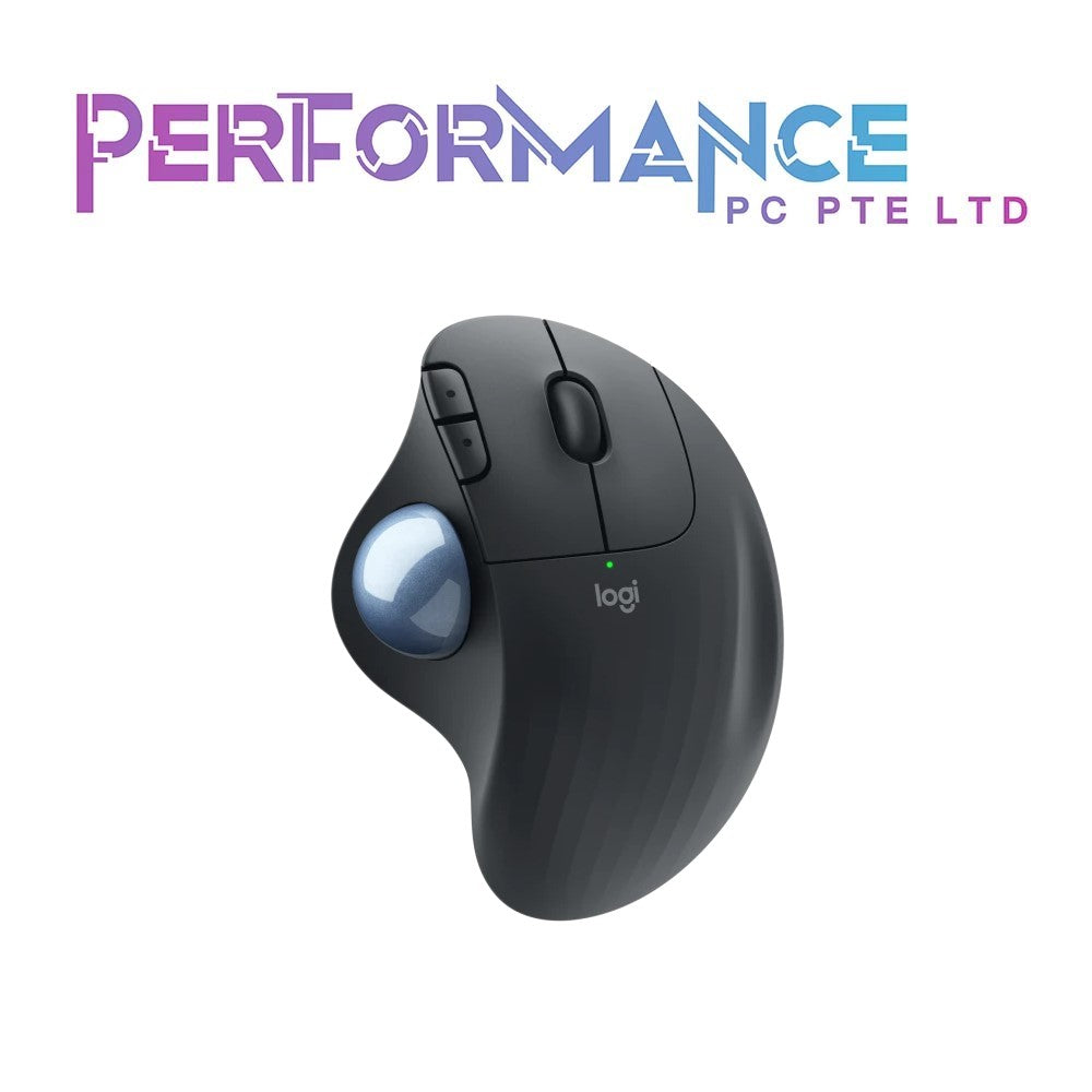 Logitech ERGO M575 Wireless Trackball Mouse - Easy thumb control, precision and smooth tracking, ergonomic comfort design, for Windows, PC and Mac with Bluetooth and USB capabilities - Graphite/Off-White (1 YEAR WARRANTY BY BAN LEONG TECHNOLOGIES PTE LTD)