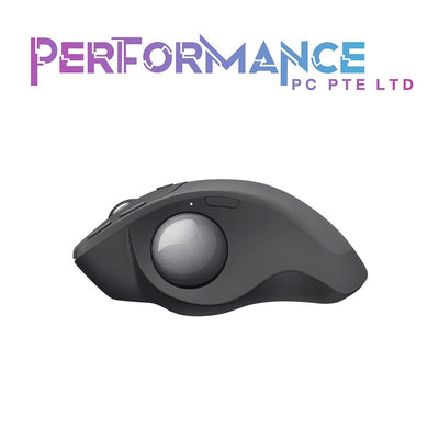 Logitech MX Ergo Wireless Trackball Mouse Adjustable Ergonomic Design, Control and Move Text/Images/Files Between 2 Windows and Apple Mac Computers (Bluetooth or USB), Rechargeable, Graphite - Black (1 YEAR WARRANTY BY BAN LEONG TECHNOLOGIES PTE LTD)