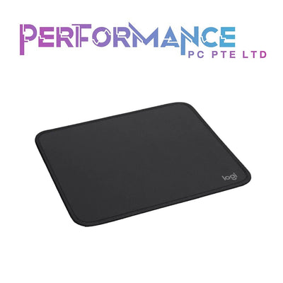 Logitech Mouse Pad - Studio Series, Computer Mouse Mat with Anti-Slip Rubber Base, Easy Gliding, Spill-Resistant Surface, Durable Materials, Portable, in a Fresh Modern Design, Graphite/Dark Rose/Blue-Grey (1 YEAR WARRANTY BY BAN LEONG TECHNOLOGIES PTE