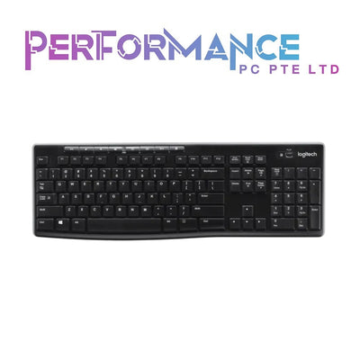 Logitech K270 Wireless Keyboard for Windows, 2.4 GHz Wireless, Full-Size, Number Pad, 8 Multimedia Keys, 2-Year Battery Life, Compatible with PC, Laptop (3 YEARS WARRANTY BY BAN LEONG TECHNOLOGIES PTE LTD)