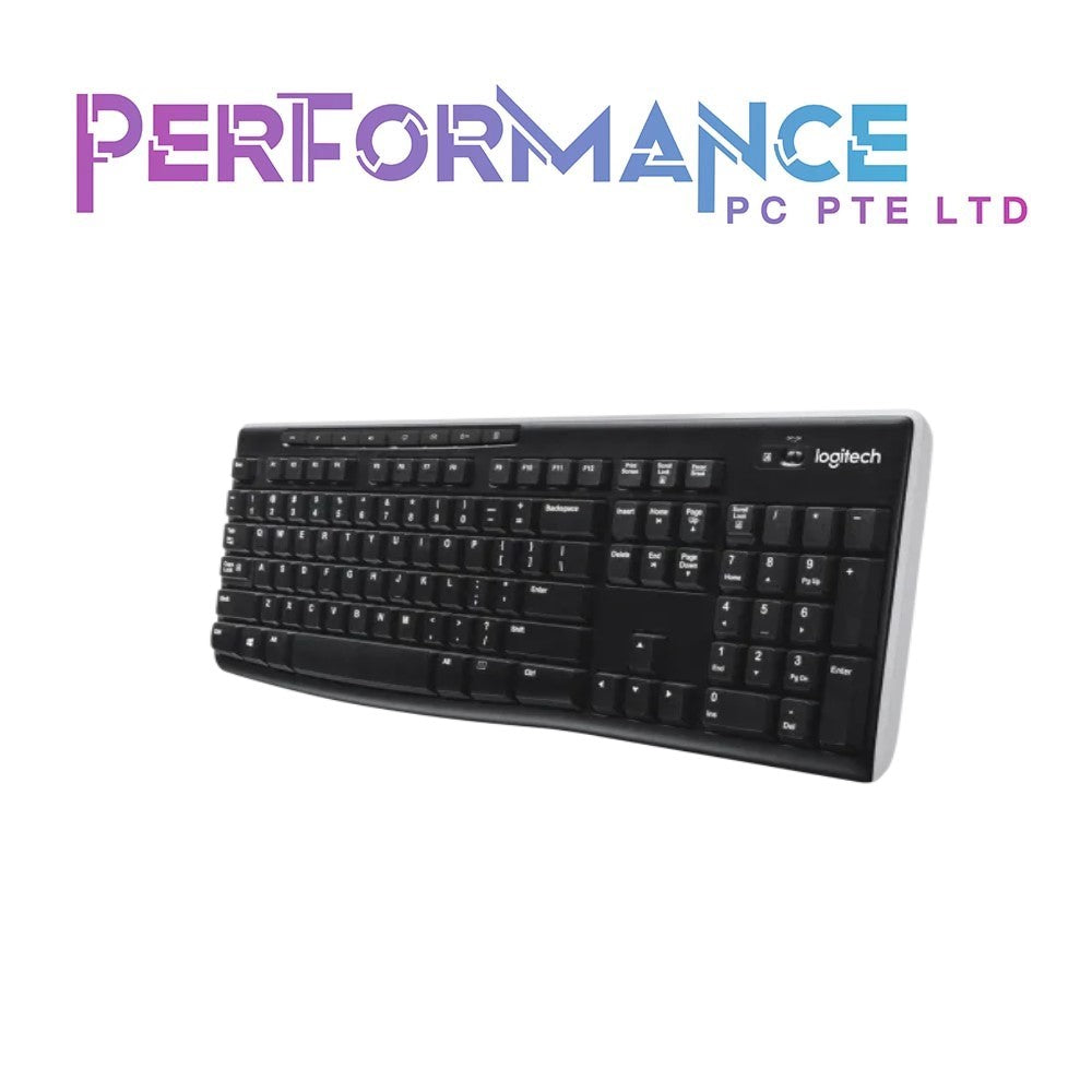Logitech K270 Wireless Keyboard for Windows, 2.4 GHz Wireless, Full-Size, Number Pad, 8 Multimedia Keys, 2-Year Battery Life, Compatible with PC, Laptop (3 YEARS WARRANTY BY BAN LEONG TECHNOLOGIES PTE LTD)
