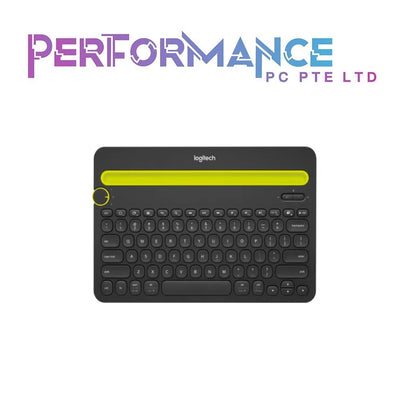 Logitech K480 Wireless Multi-Device Keyboard for Windows, macOS, iPadOS, Android or Chrome OS, Bluetooth, Compact, Compatible with PC, Mac, Laptop, Smartphone, Tablet - Black/White (1 YEAR WARRANTY BY BAN LEONG TECHNOLOGIES PTE LTD)