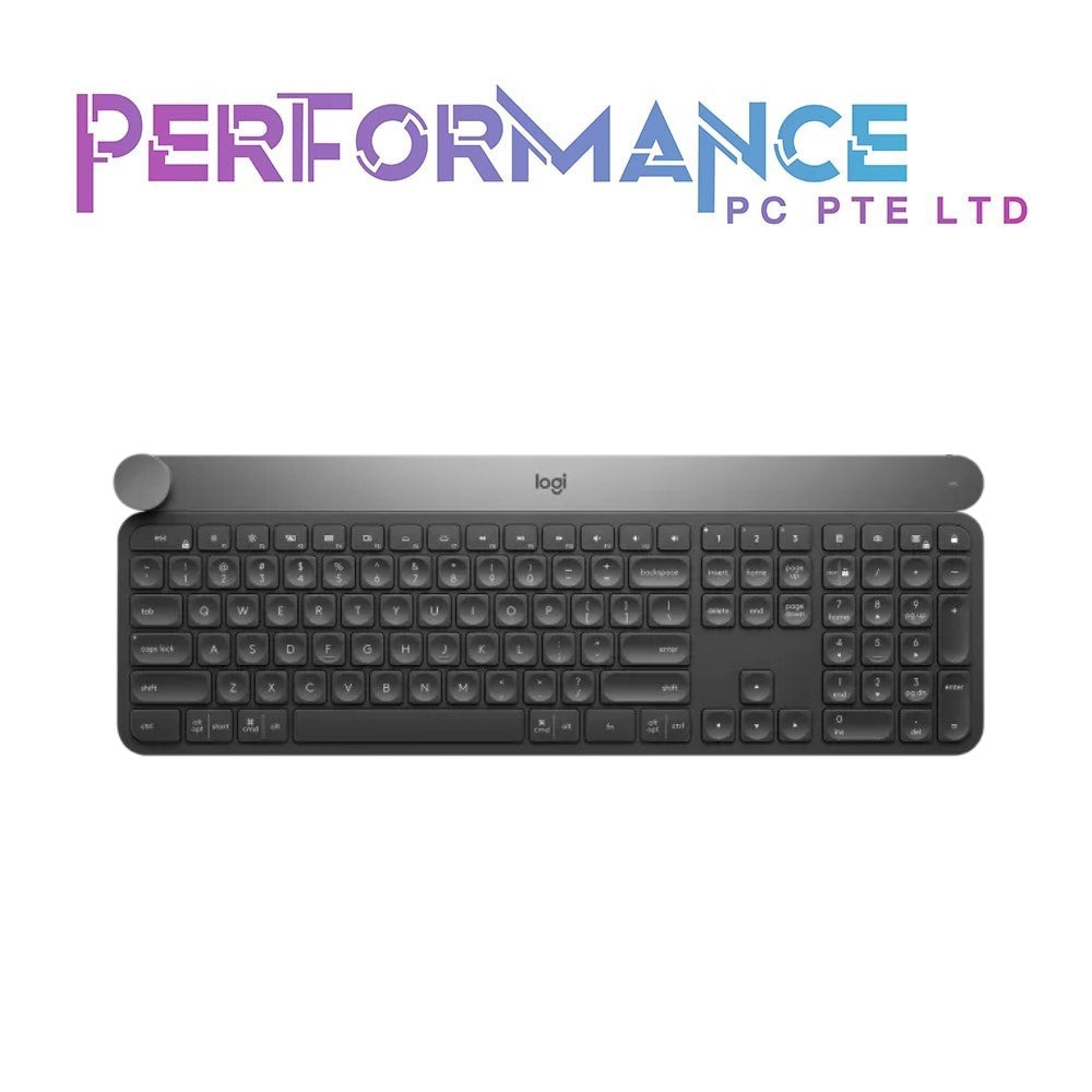 Logitech Craft Advanced Wireless Keyboard with Creative Input Dial and Backlit Keys, Dark grey and aluminum (1 YEAR WARRANTY BY BAN LEONG TECHNOLOGIES PTE LTD)