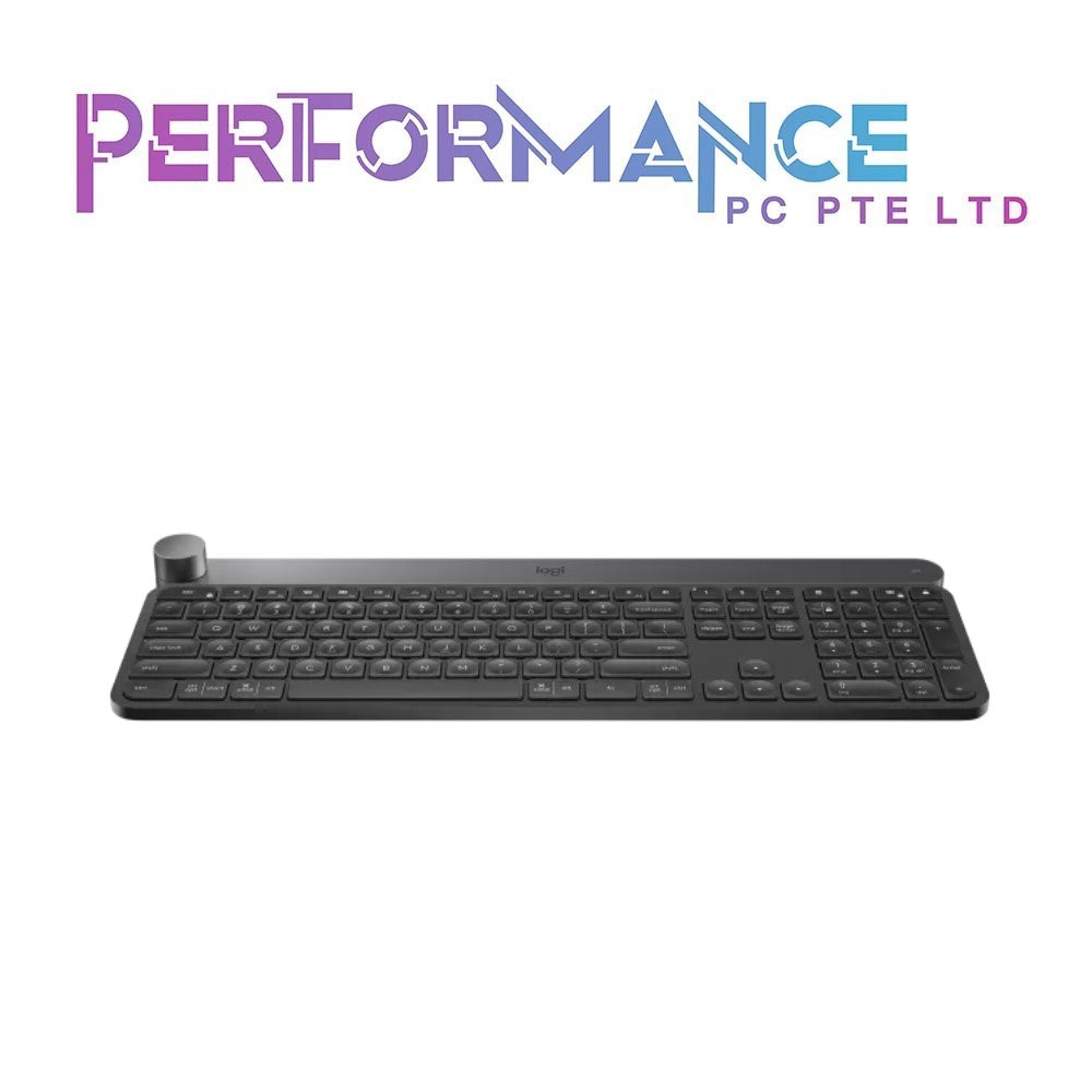 Logitech Craft Advanced Wireless Keyboard with Creative Input Dial and Backlit Keys, Dark grey and aluminum (1 YEAR WARRANTY BY BAN LEONG TECHNOLOGIES PTE LTD)