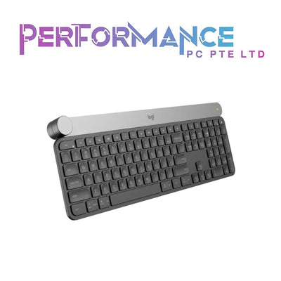 Logitech Craft Advanced Wireless Keyboard with Creative Input Dial and Backlit Keys, Dark grey and aluminum (1 YEAR WARRANTY BY BAN LEONG TECHNOLOGIES PTE LTD)