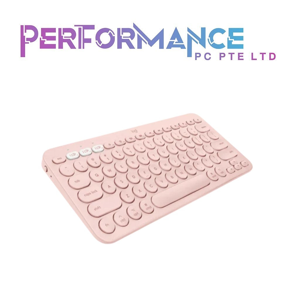 Logitech K380 Multi-Device Wireless Bluetooth Keyboard for Mac - Rose/White (1 YEAR WARRANTY BY BAN LEONG TECHNOLOGIES PTE LTD)