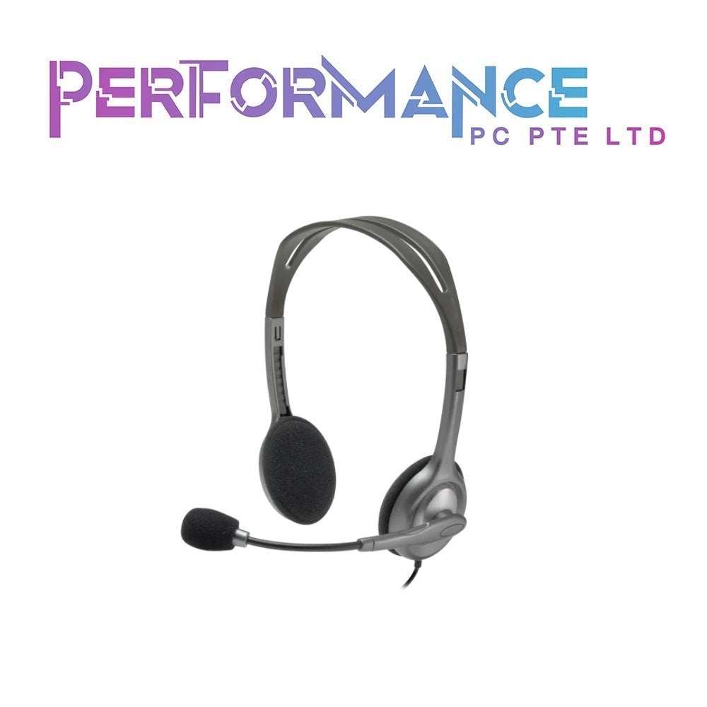 Logitech Stereo Headset H110, Standard Packaging, Silver (2 YEARS WARRANTY BY BAN LEONG TECHNOLOGIES PTE LTD)