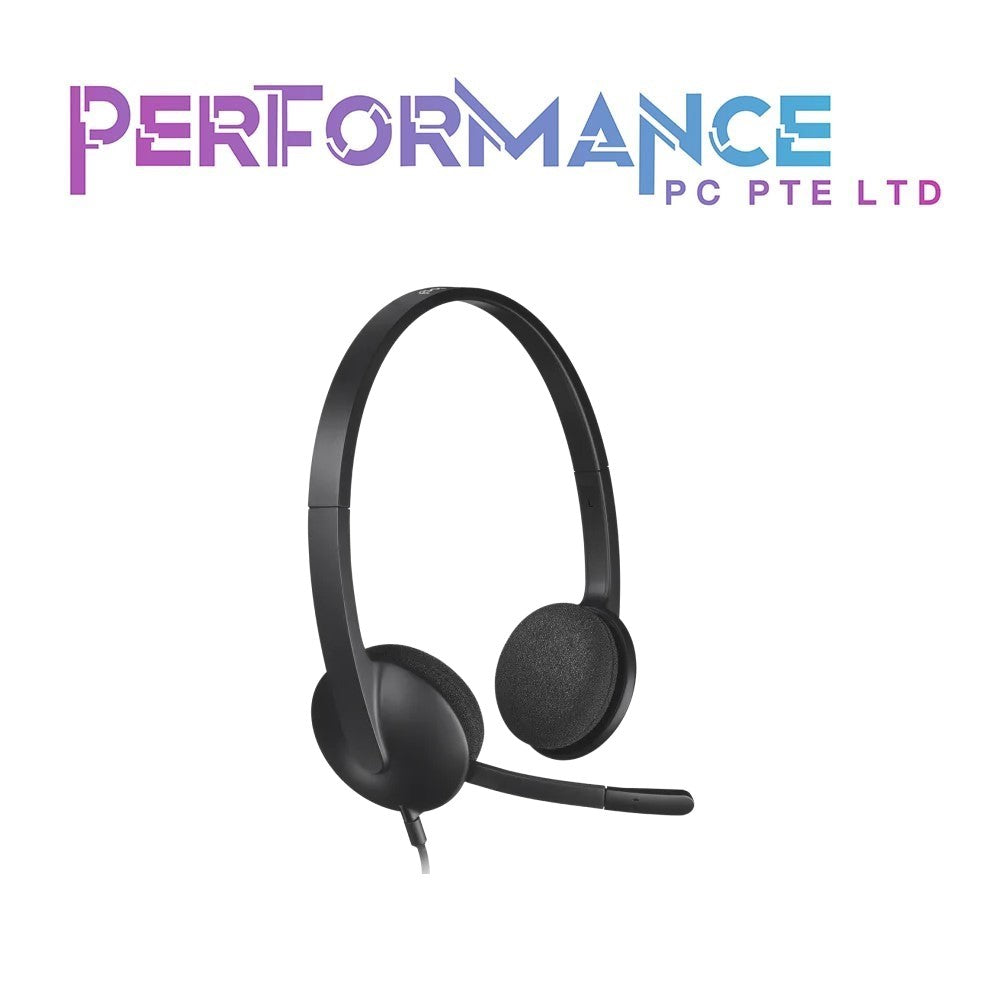 Logitech USB Headset H340, Stereo, USB Headset for Windows and Mac - Black (2 YEARS WARRANTY BY BAN LEONG TECHNOLOGIES PTE LTD)