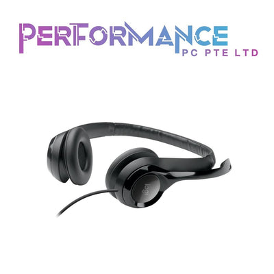 Logitech H390 Wired Headset, Stereo Headphones with Noise-Cancelling Microphone, USB, In-Line Controls, PC/Mac/Laptop - Black (2 YEARS WARRANTY BY BAN LEONG TECHNOLOGIES PTE LTD)