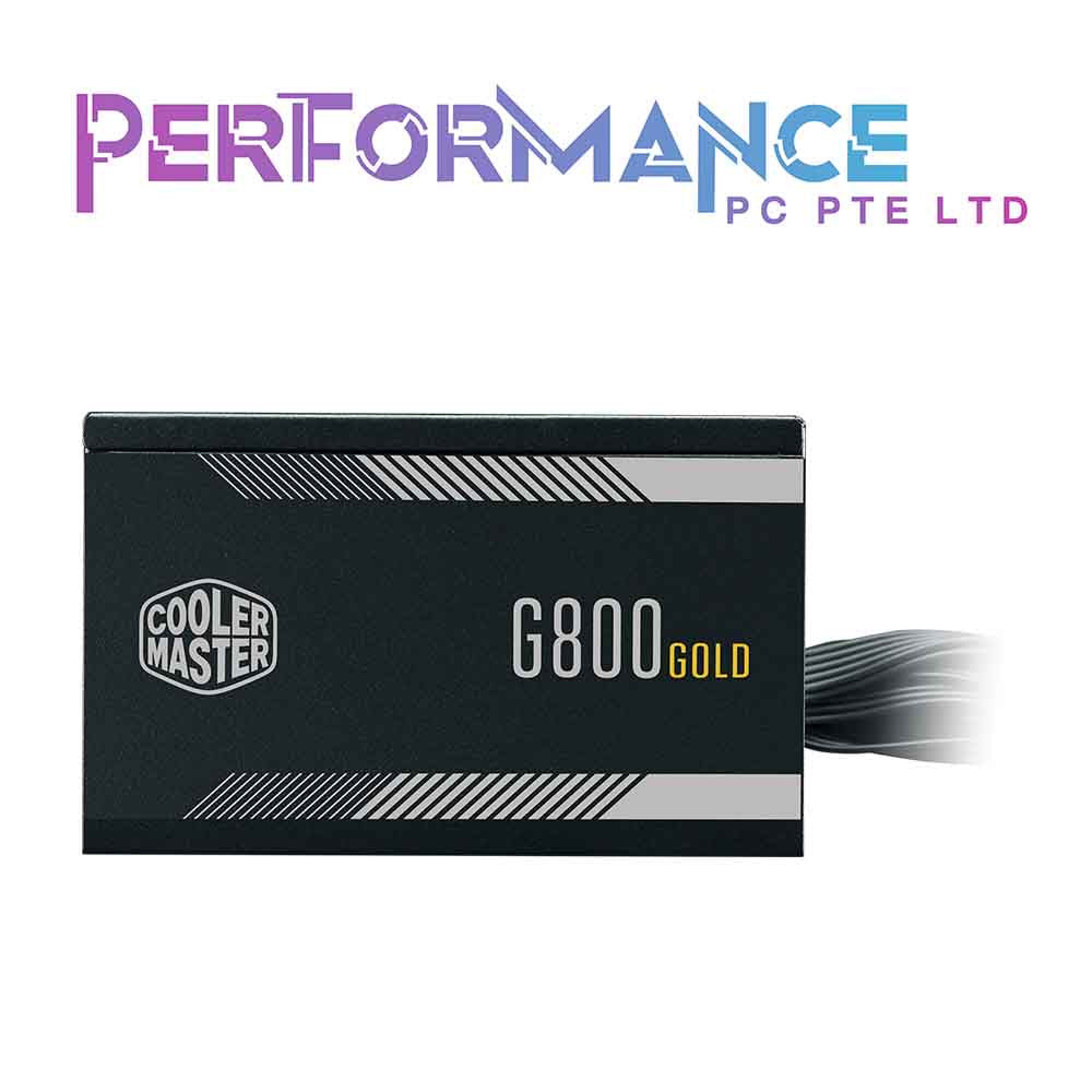 Cooler Master G800 Gold Power Supply, 800W 80+ Gold Efficiency, Intel ATX Version 2.52, Fixed Flat Black Cables Quiet HDB Fan (5 YEARS WARRANTY BY BAN LEONG TECHNOLOGIES PTE LTD)