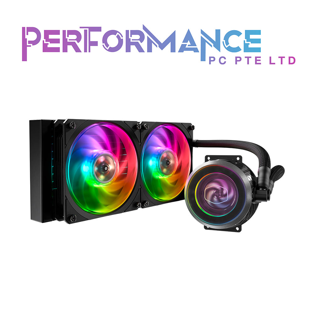 Cooler Master MasterLiquid ML240P Mirage ARGB Close-Loop AIO CPU Liquid Cooler, 240 Radiator, Transparent Pump, Addressable RGB Lighting, Dual MF120 Fans for AMD Ryzen, TR4 /Intel LGA1151 (2 YEARS WARRANTY BY BAN LEONG TECHNOLOGIES PTE LTD)