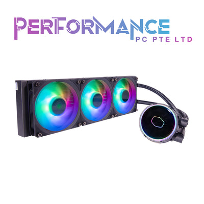 Cooler Master MasterLiquid PL240/PL360 Flux Series 240mm/360mm AIO CPU Liquid Cooler, 0 RPM, Dual Chamber Pump, Enlarged Copper Base, ARGB PL-Flux 120mm Fans for AMD Ryzen/Intel 1700/1200/115X